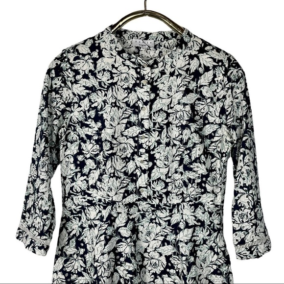 SERIE SUNCOO PARIS ROBE CASTOR EYELET FLORAL FIT & FLARE 3/4 SLEEVE DRESS - Picture 6 of 16